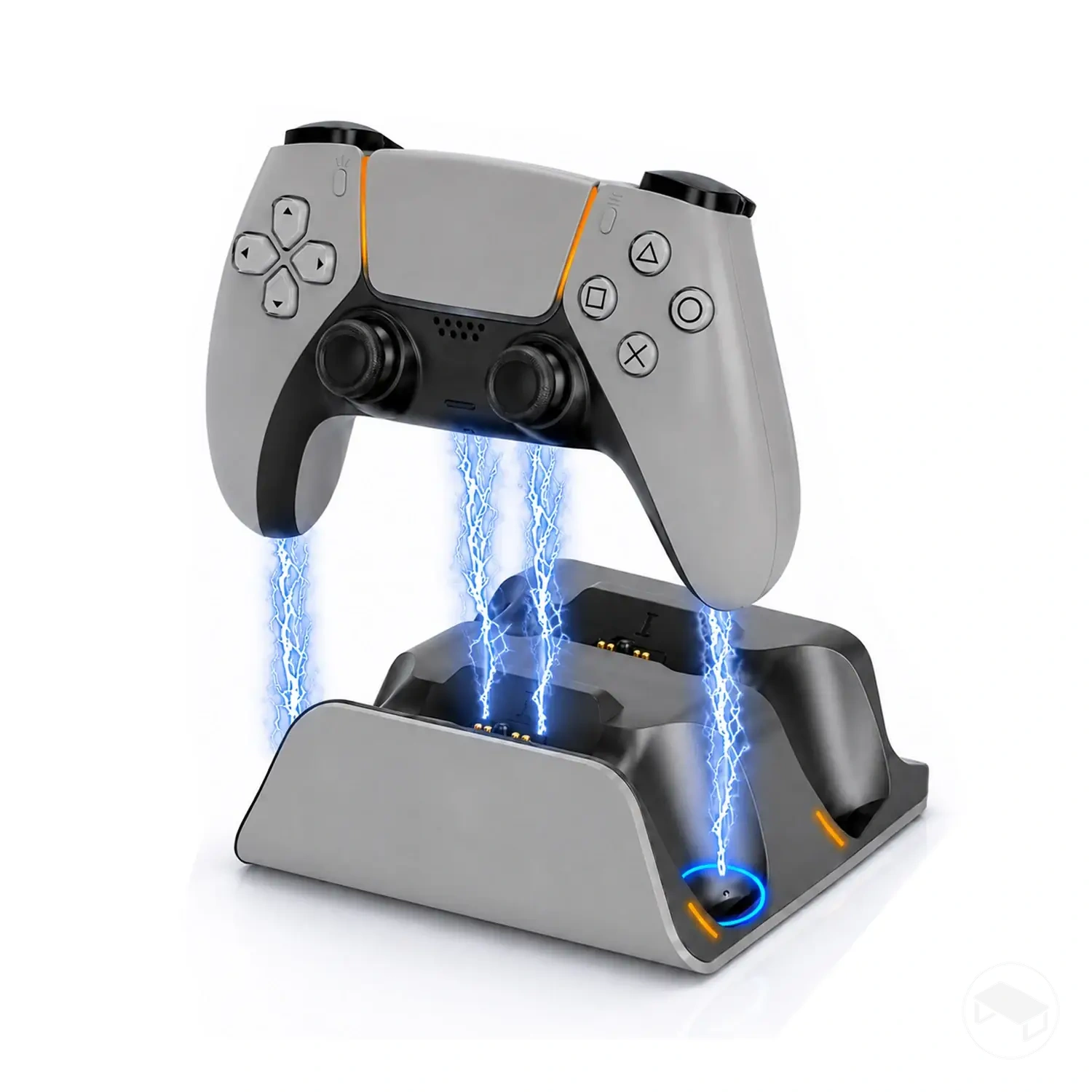 Desktop charging dock for two PS5 game controllers