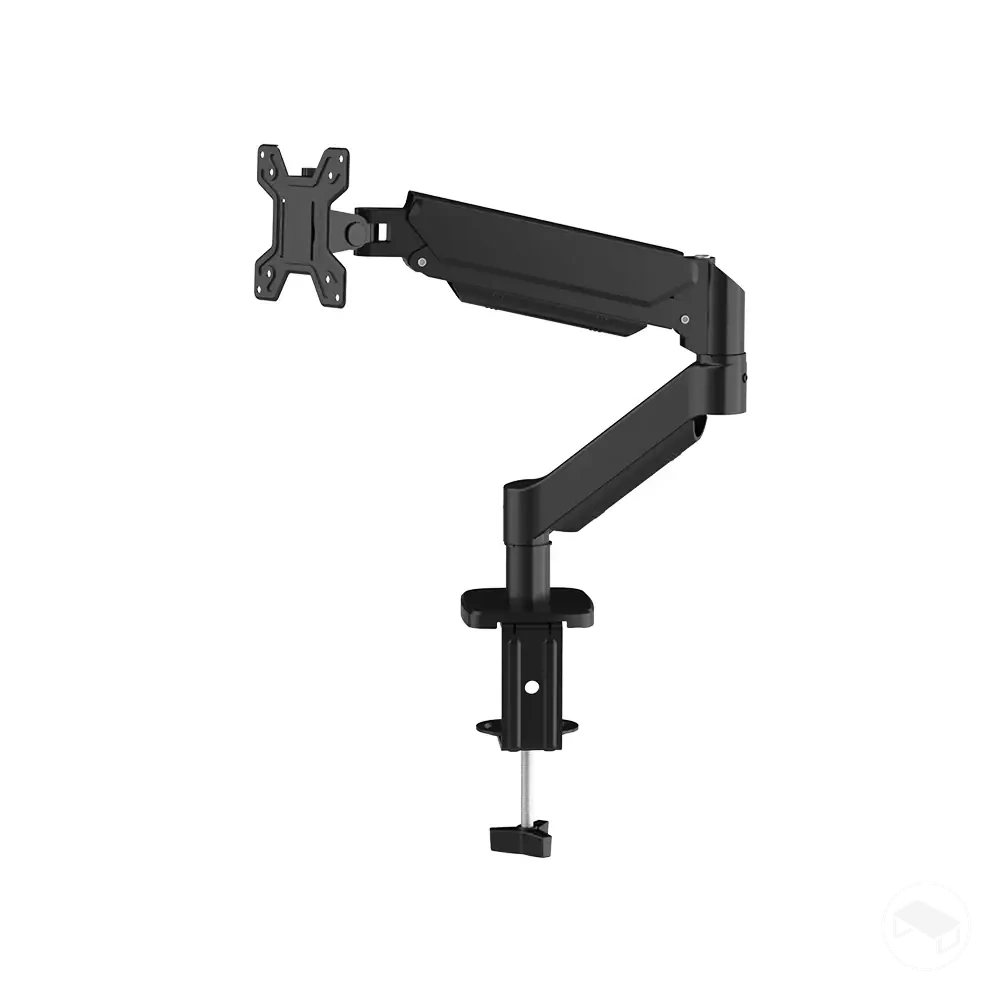 Brazo de escritorio para un monitor de 17 a 32 pulgadas, con fijación por abrazadera o mediante orificio en el tablero