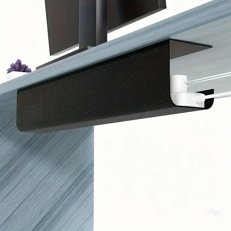 Bandeja de 40 cm para cables bajo el escritorio, con fijación autoadhesiva sin tornillos