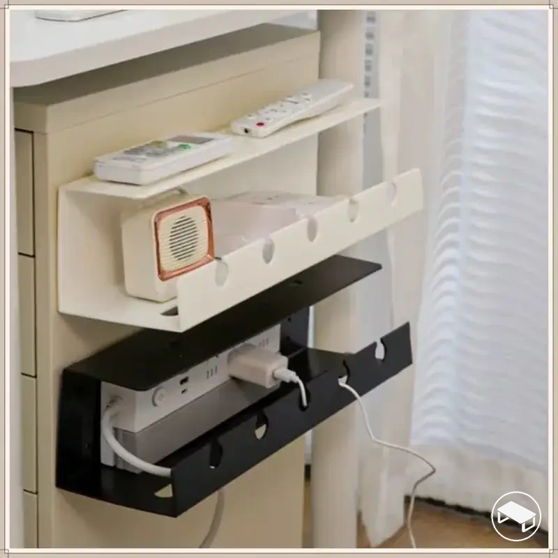 Panier de rangement des câbles sous le bureau avec fixation par pince sans perçage